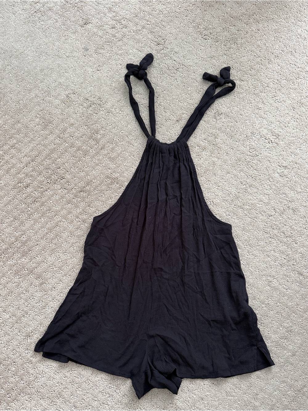 Xhilaration Black Crinkled romper